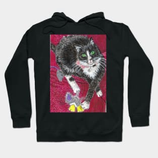 Luna tuxedo cat Hoodie